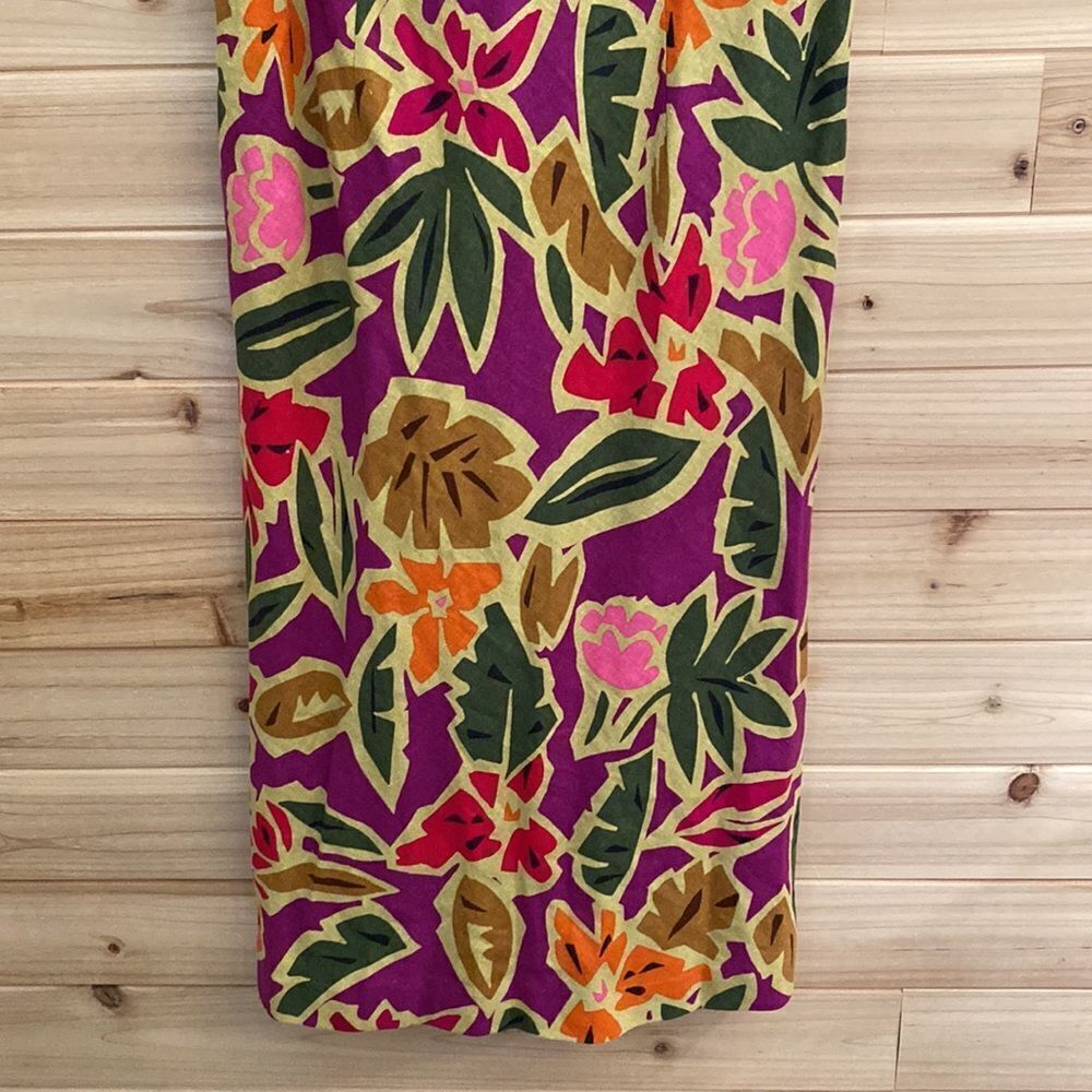 NWT Vintage Talbots Size 6 Linen Rayon Blend Floral Tank Dress Deadstock - Picture 3 of 14